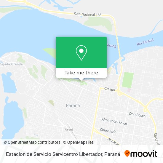 Estacion de Servicio Servicentro Libertador map