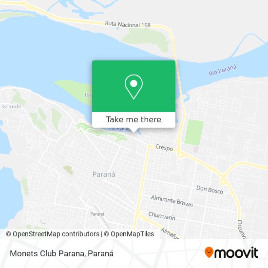 Monets Club Parana map