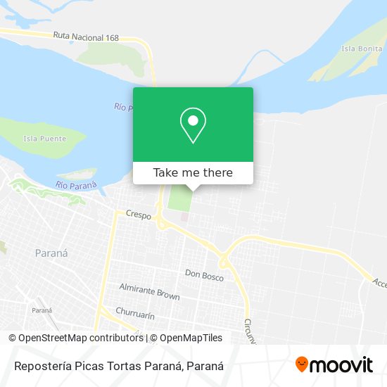 Repostería Picas Tortas Paraná map