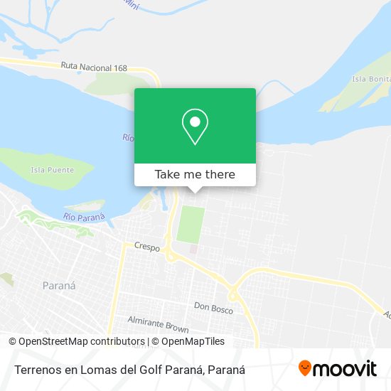 Terrenos en Lomas del Golf Paraná map