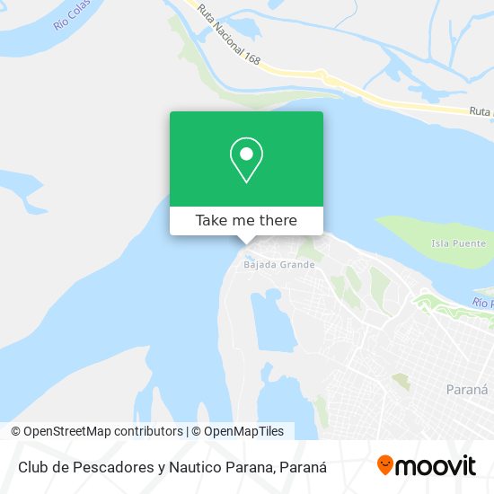 Club de Pescadores y Nautico Parana map