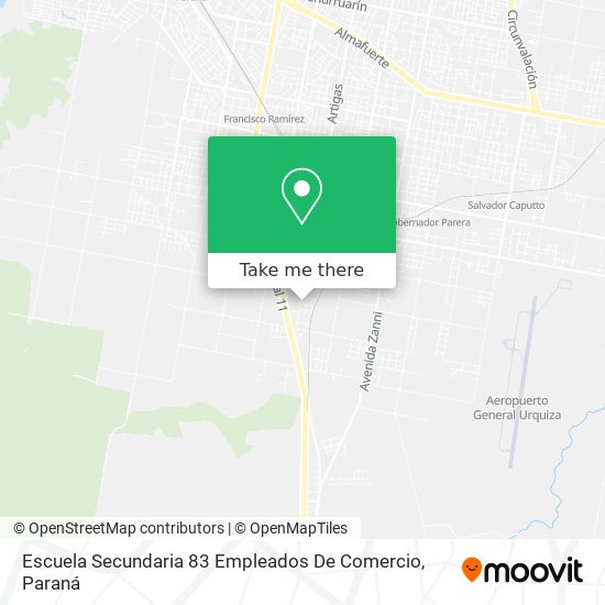 Mapa de Escuela Secundaria 83 Empleados De Comercio