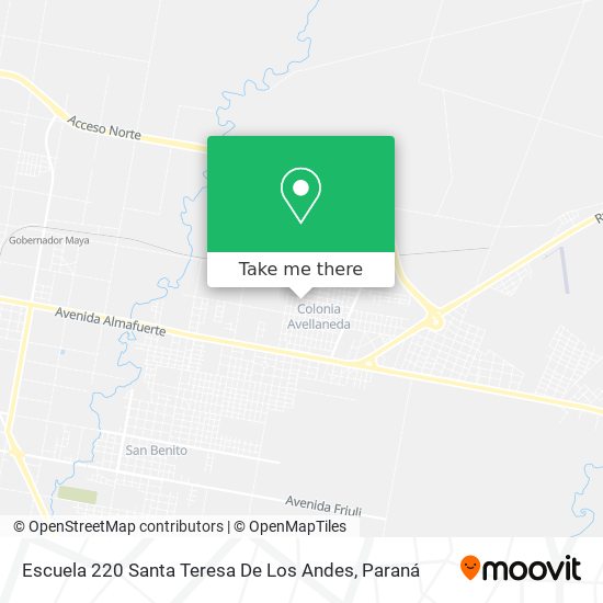 Mapa de Escuela 220 Santa Teresa De Los Andes