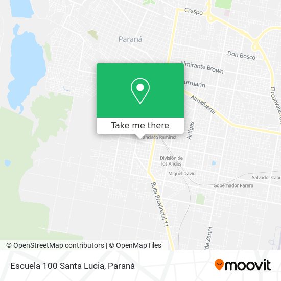 Escuela 100 Santa Lucia map