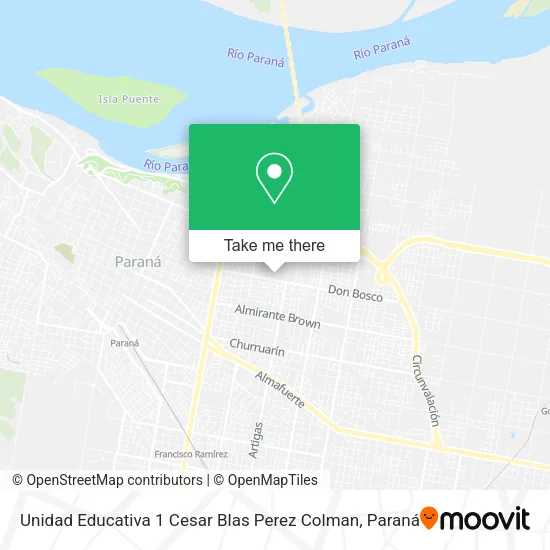 Mapa de Unidad Educativa 1 Cesar Blas Perez Colman