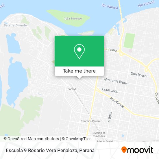 Escuela 9 Rosario Vera Peñaloza map