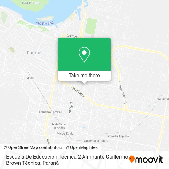 Mapa de Escuela De Educación Técnica 2 Almirante Guillermo Brown Técnica