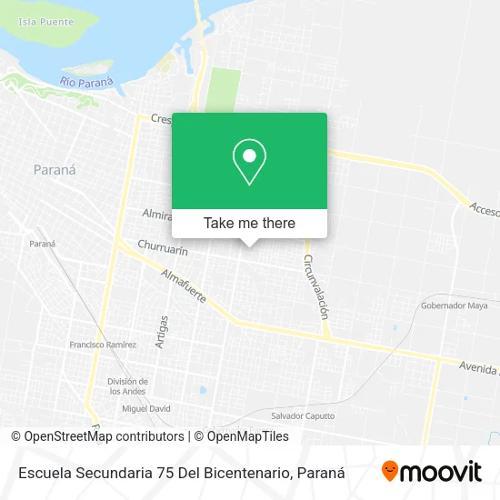 Mapa de Escuela Secundaria 75 Del Bicentenario