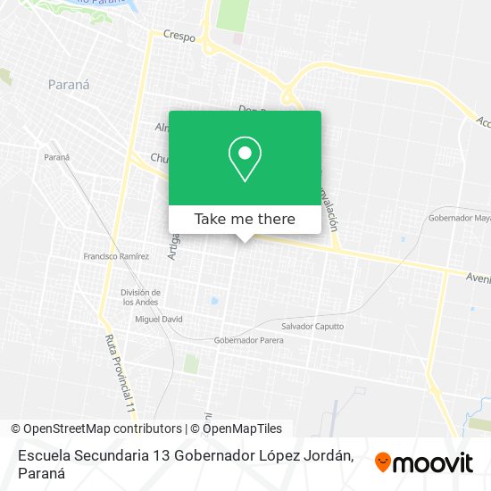 Escuela Secundaria 13 Gobernador López Jordán map