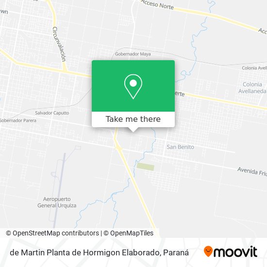 Mapa de de Martin Planta de Hormigon Elaborado