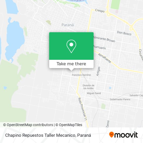 Mapa de Chapino Repuestos Taller Mecanico