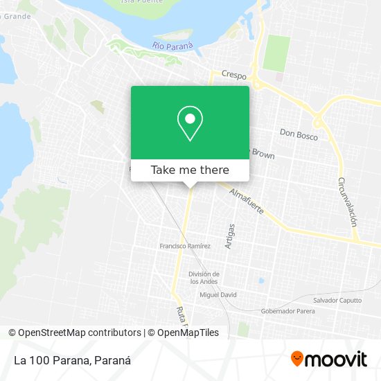 Mapa de La 100 Parana