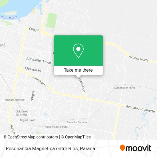 Mapa de Resonancia Magnetica entre Rios