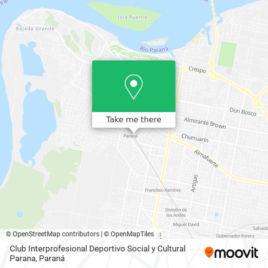 How to get to Club Interprofesional Deportivo Social y Cultural Parana in  Paraná by Bus?