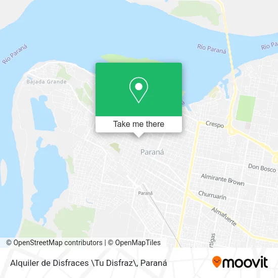 Mapa de Alquiler de Disfraces \Tu Disfraz\