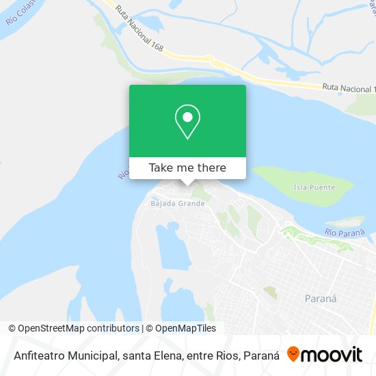 Mapa de Anfiteatro Municipal, santa Elena, entre Rios