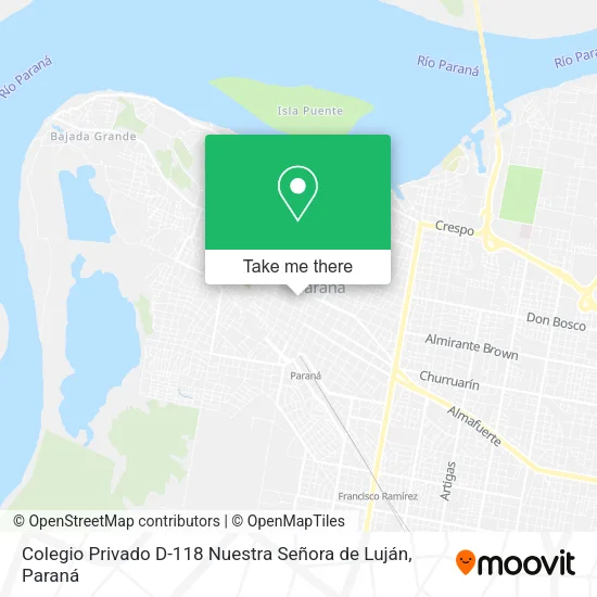 Mapa de Colegio Privado D-118 Nuestra Señora de Luján