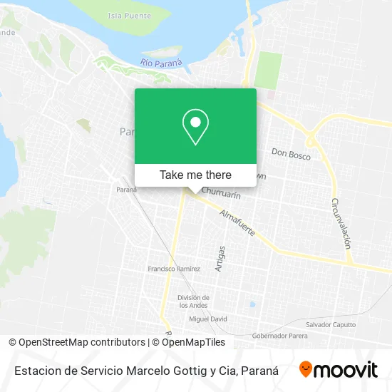 Mapa de Estacion de Servicio Marcelo Gottig y Cia