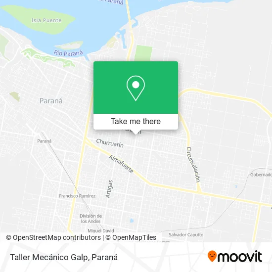 Mapa de Taller Mecánico Galp