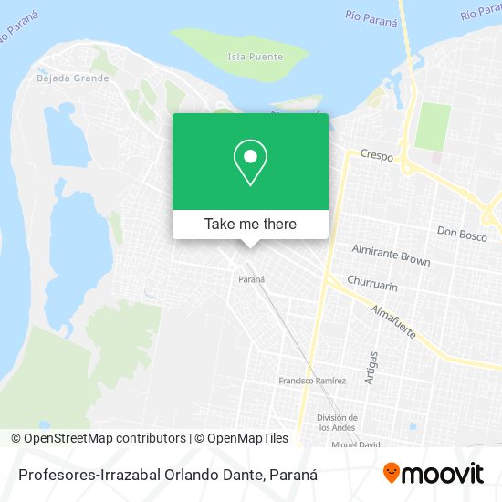 Profesores-Irrazabal Orlando Dante map