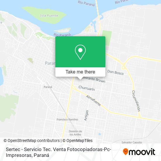 Mapa de Sertec - Servicio Tec. Venta Fotocopiadoras-Pc-Impresoras