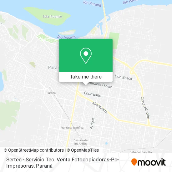 Mapa de Sertec - Servicio Tec. Venta Fotocopiadoras-Pc-Impresoras