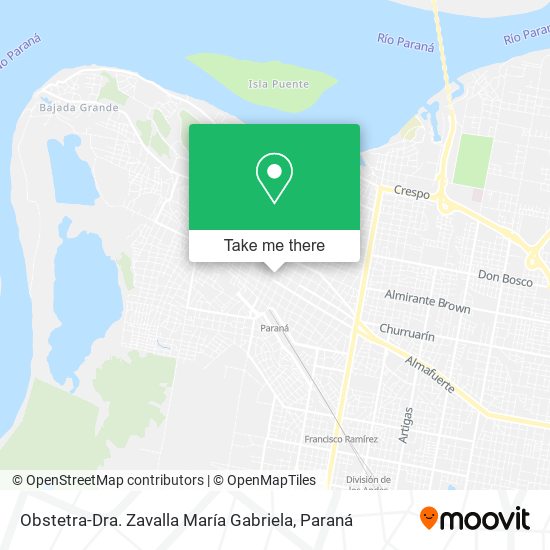 Obstetra-Dra. Zavalla María Gabriela map