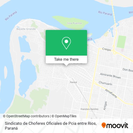 Mapa de Sindicato de Choferes Oficiales de Pcia entre Rios