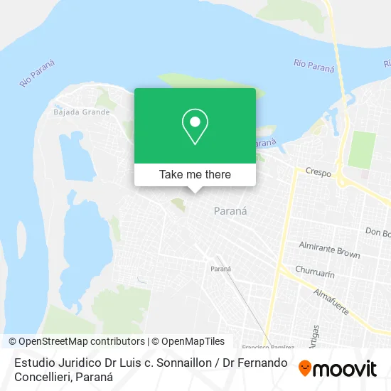 Mapa de Estudio Juridico Dr Luis c. Sonnaillon / Dr Fernando Concellieri