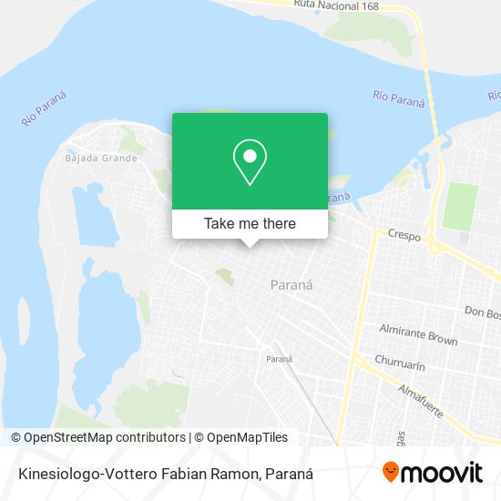 Kinesiologo-Vottero Fabian Ramon map