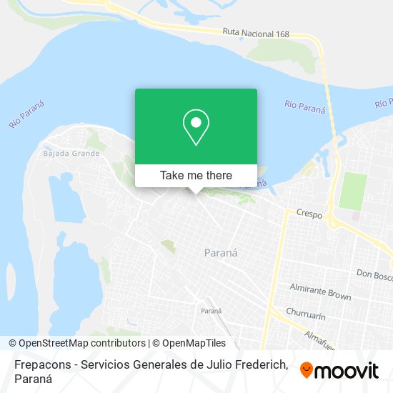 Mapa de Frepacons - Servicios Generales de Julio Frederich