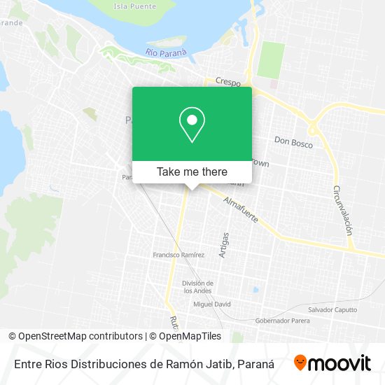 Entre Rios Distribuciones de Ramón Jatib map