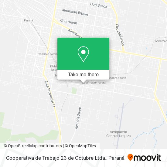 Mapa de Cooperativa de Trabajo 23 de Octubre Ltda.