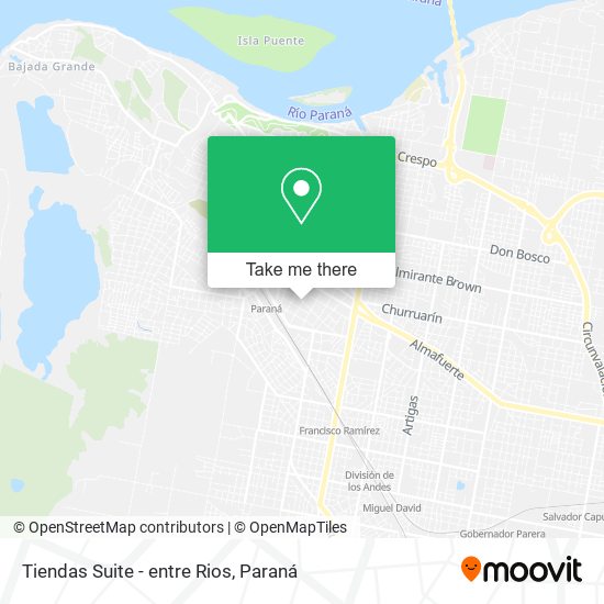 Tiendas Suite - entre Rios map