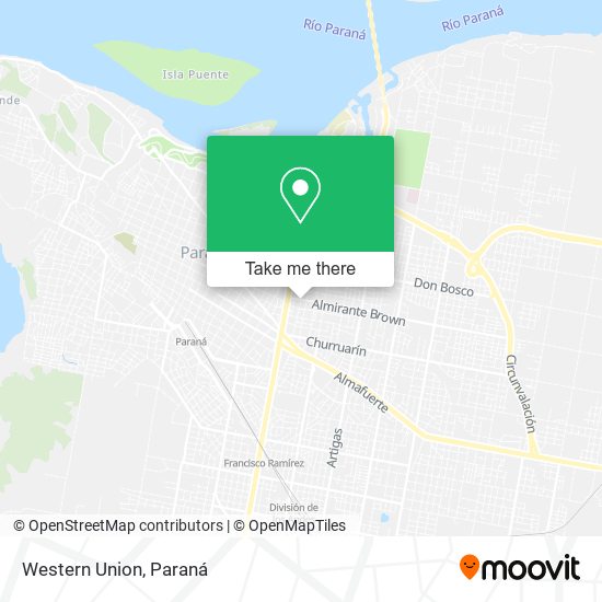 Mapa de Western Union