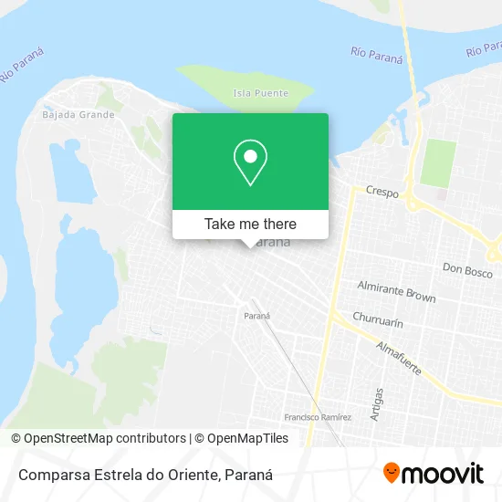 Mapa de Comparsa Estrela do Oriente