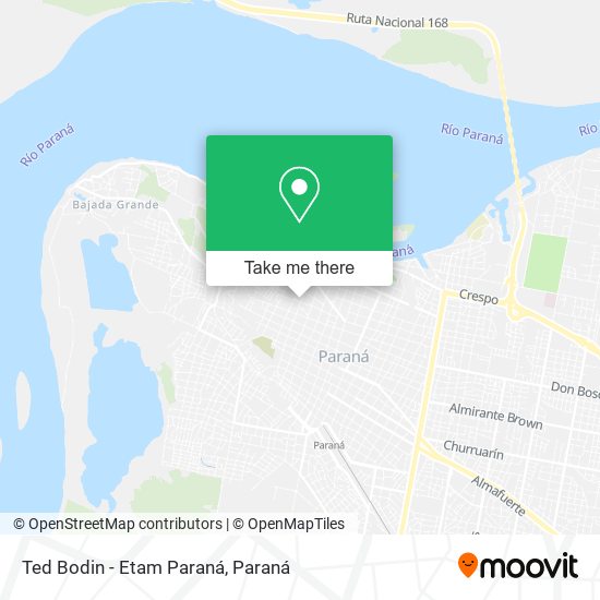 Mapa de Ted Bodin - Etam Paraná