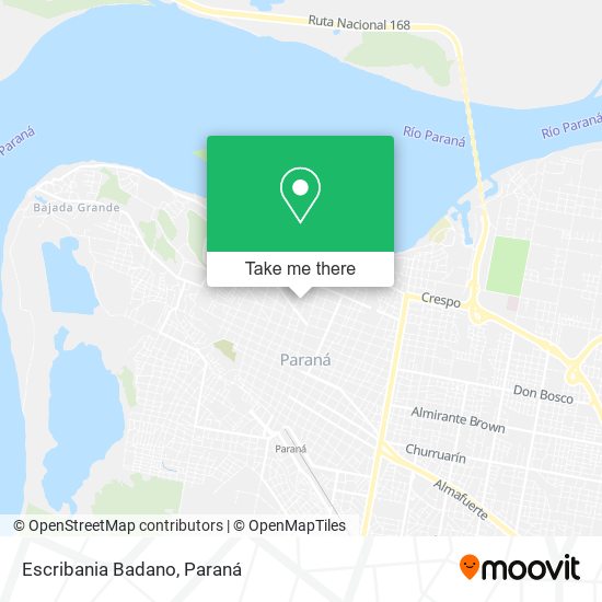 Mapa de Escribania Badano