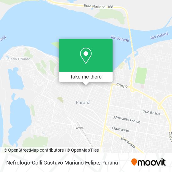 Nefrólogo-Colli Gustavo Mariano Felipe map