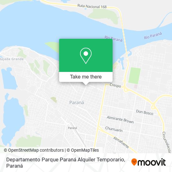 Mapa de Departamento Parque Paraná Alquiler Temporario