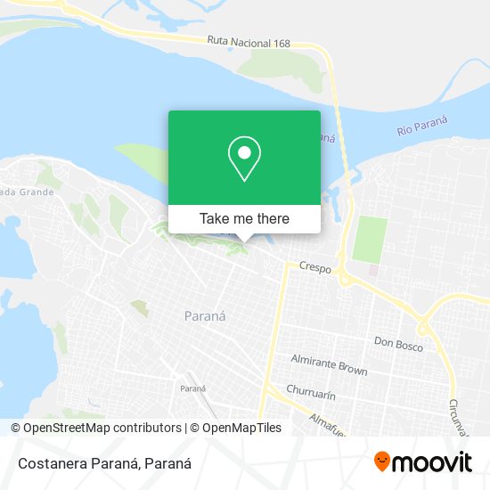 Costanera Paraná map
