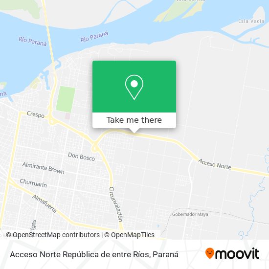 Acceso Norte República de entre Ríos map