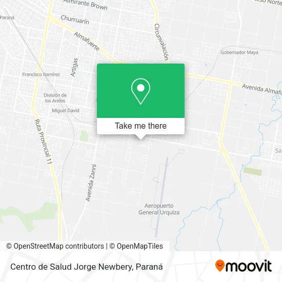 Mapa de Centro de Salud Jorge Newbery