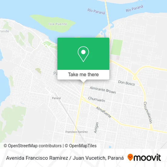 Mapa de Avenida Francisco Ramírez / Juan Vucetich