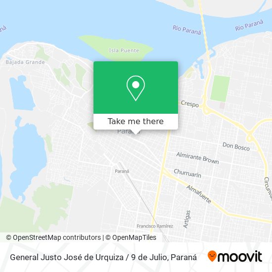 Mapa de General Justo José de Urquiza / 9 de Julio