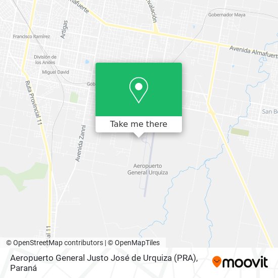Aeropuerto General Justo José de Urquiza (PRA) map