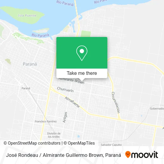 Mapa de José Rondeau / Almirante Guillermo Brown