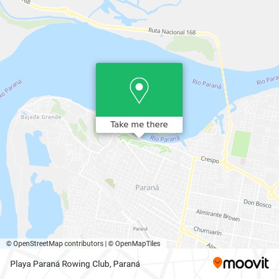 Mapa de Playa Paraná Rowing Club