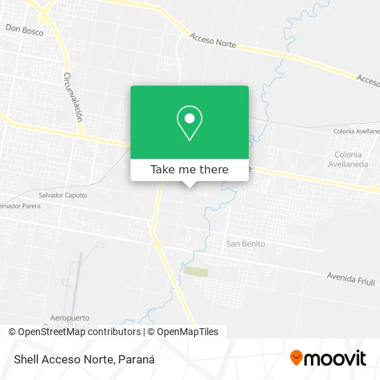 Shell Acceso Norte map