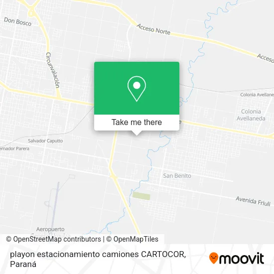 playon estacionamiento camiones CARTOCOR map